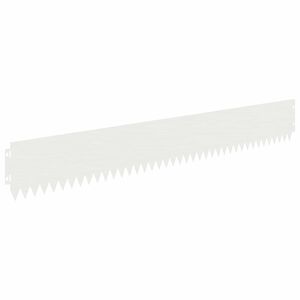 vidaXL Robovi trave 10 pcs 103 x 15 cm Jeklo Bela