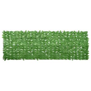 vidaXL Balkonsko platno z zelenim listjem 300x100 cm