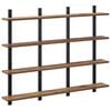 vidaXL Stenska polica Star les 102 x 13.5 x 80 cm Inženirski les