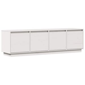 vidaXL TV omarica bela 156x37x45 cm trdna borovina