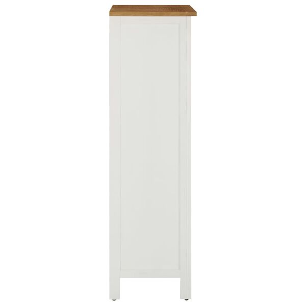 vidaXL Omarica za vino 56x32x110 cm trdna hrastovina