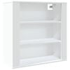 vidaXL Stenska omarica bela 80x33x80 cm inženirski les