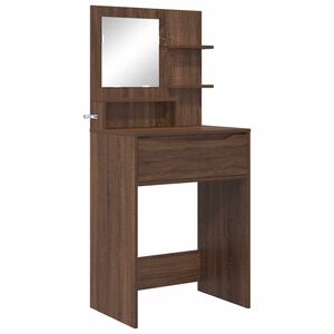 vidaXL Toaletne mize za spalnice Rjav hrast 80 x 39,6 x 135 cm