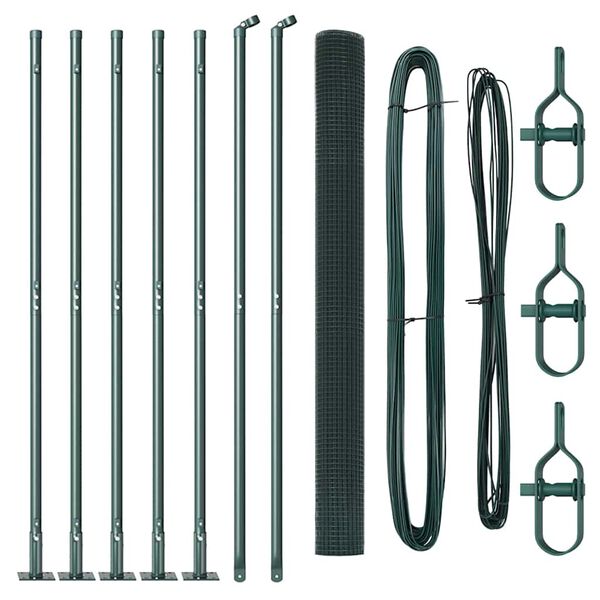 vidaXL Steber ograje. Zelena 10 x 1,4 m (mreža 16 x 16 mm)