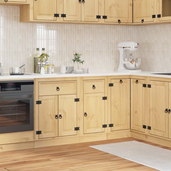 vidaXL Za omarice s polico Medena 40 x 46 x 81,5 cm Masivno borovo les