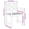 vidaXL Vrtni Stol 6 pcs 56 x 56 x 90 cm Masiven les akacije