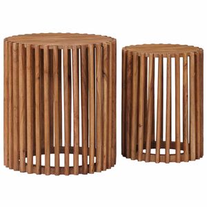 vidaXL Komplet stranskih mizic s shranjevanjem Rjava 40 x 40 x 45 cm