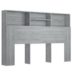vidaXL Vzglavna omarica siva sonoma 160x19x103,5 cm