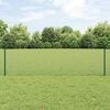 vidaXL Ograja s stebrom Zelena 0,6 x 10 m Jeklo in PVC