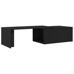 vidaXL Klubska miza Črna Orehovina 150 x 50 x 35 cm Inženirski les