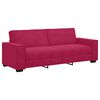 vidaXL Trosed kavč vinsko rdeč 220x78x84 cm žamet