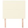 vidaXL Vzglavje postelje kremne barve 100x5x118/128 cm umetno usnje