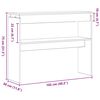 vidaXL Konzolna miza Črna Orehovina 80 x 30 x 102 cm Konstruiran les