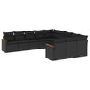 vidaXL Patio Sofa Set 11-sedežni Black