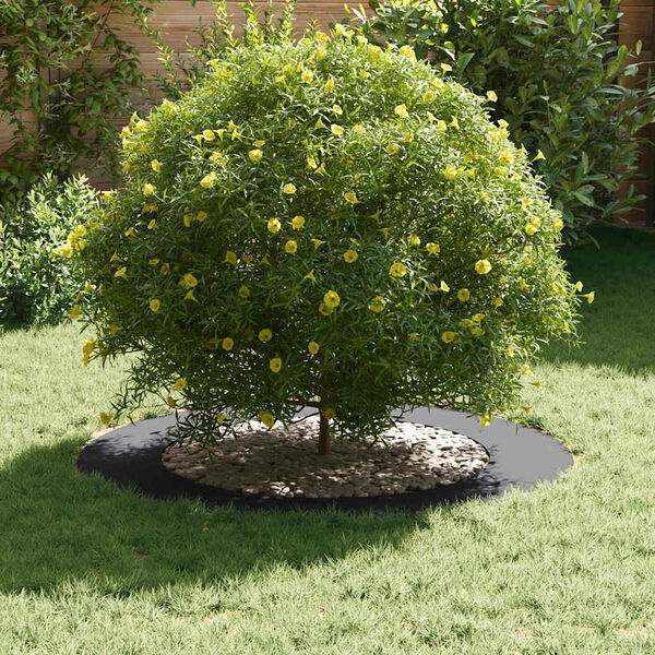 vidaXL primeren za ravne obroče dreves 5 pcs Antracit Ø60 / 90 cm Jeklo