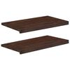 vidaXL Okenske police 2 kos Temno rjava 80 x 40 x 2 cm Trda bukovina