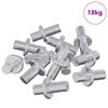 vidaXL Polica Peg 4500 kos srebrna 8,6 x 8,6 x 14,6 mm Jeklo
