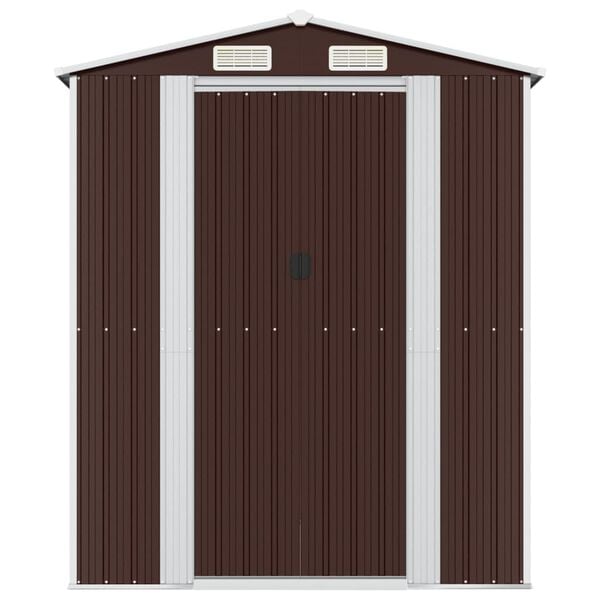 vidaXL Vrtna lopa temno rjava 192x357x223 cm pocinkano jeklo