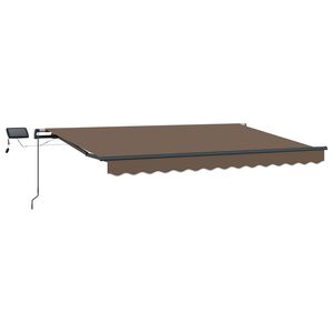 vidaXL Vlečna tenda Taupe 300 x 250 cm Tkanina in aluminij