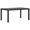 vidaXL Vrtna miza 150x90x72 cm PP antracitna