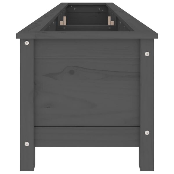 vidaXL Vrtna visoka greda siva 199,5x40x39 cm trdna borovina