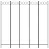 vidaXL Paravan 5-delni bel 200x200 cm blago