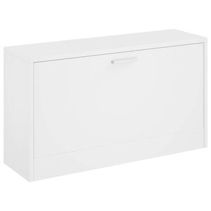 vidaXL Klop za shranjevanje čevljev bela 80x24x45 cm