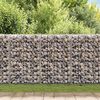 vidaXL Gabion košara s pokrovi pocinkana žica 100 x 50 x 30 cm