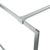 vidaXL Pregrada za tuš srebrna 140x195 cm prozorno ESG steklo
