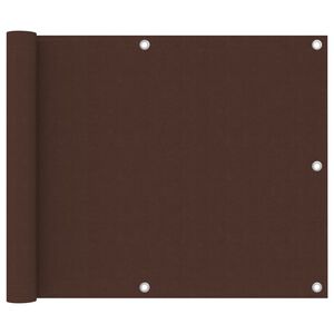 vidaXL Balkonsko platno rjavo 75x300 cm oksford blago