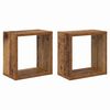 vidaXL Stenske police 2 pcs Star les 26 x 15 x 26 cm Konstruiran les