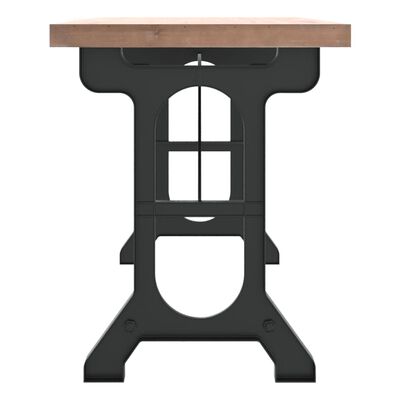 vidaXL Jedilna miza 110x65x82 cm trden les jelke in železo