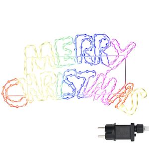 vidaXL Božični znak med 240 LED večbarvno 100 x 50 cm PVC