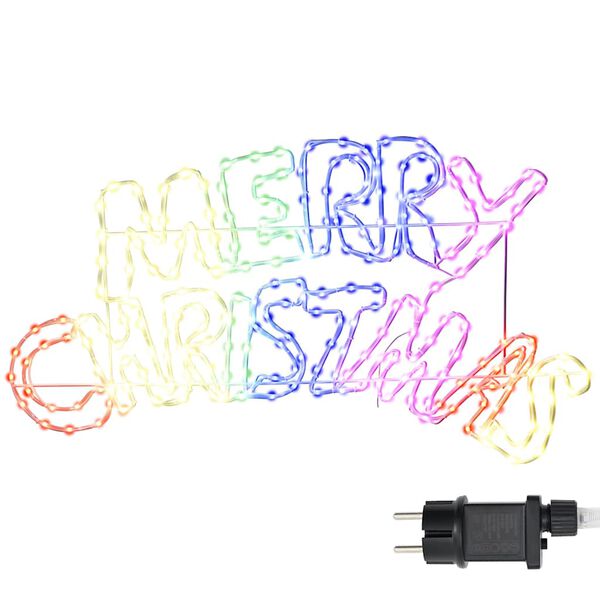 vidaXL Božični znak med 240 LED večbarvno 100 x 50 cm PVC