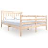 vidaXL Posteljni okvir 150x200 cm trdnega lesa
