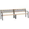 vidaXL Dvojna vrtna klop 241 cm kitajska jelka