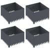 vidaXL Robovi trave 4 kos 60 x 60 x 35 cm Jeklo Antracit