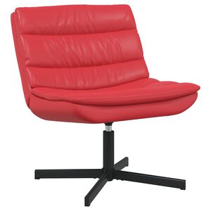vidaXL Vrtljiv stol Rdeča 63 x 75 x 76 cm Umetno usnje
