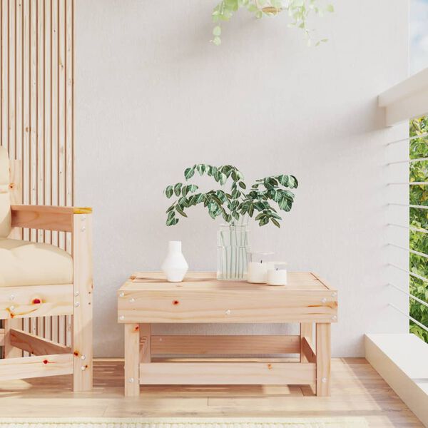 vidaXL Vrtni stolček za noge trdna borovina