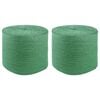vidaXL Vrv iz jute 2 pcs Zelena 100% Tossa jute