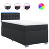 vidaXL Box spring postelja z vzmetnico črna 90x200 cm umetno usnje