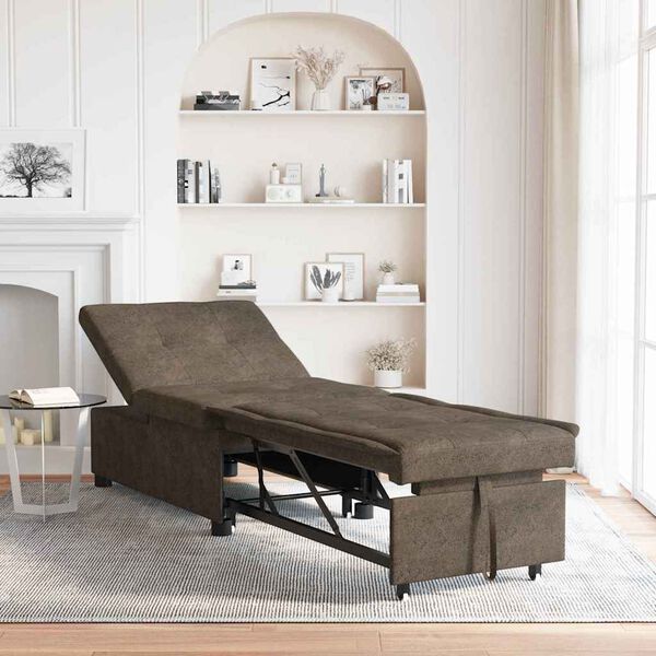 vidaXL Raztegljiva sedežna garnitura Temno siva 67 x 194 x 38 cm