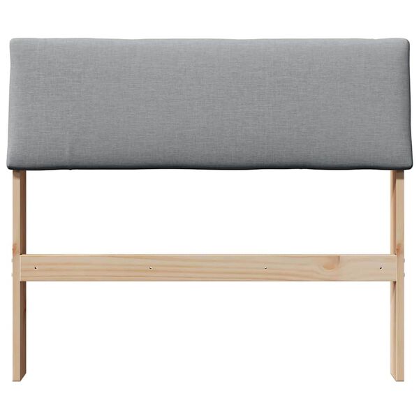 vidaXL Tapecirano vzglavje Svetlo siva 100 cm Masivno borovo les