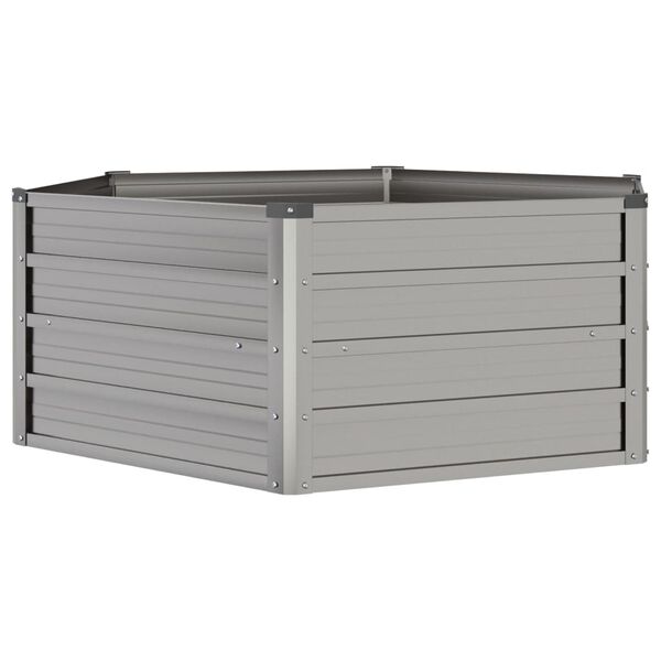 vidaXL Vrtna visoka greda rusty 129x129x45 cm corten jeklo