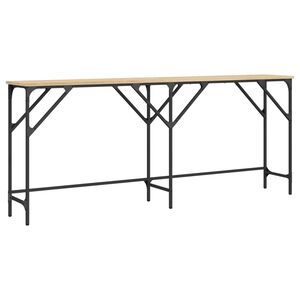 vidaXL Konzolna mizica sonoma hrast 180x29x75 cm inženirski les