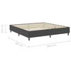 vidaXL Boxspring postelja temno siva iz blaga 200x200 cm