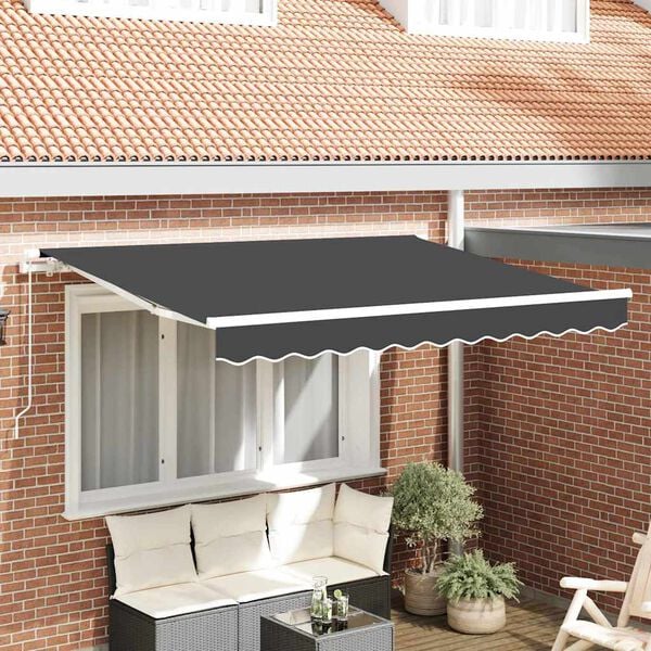 vidaXL Nadomestno platno za tendo Antracit 280 x 195 cm Poliester