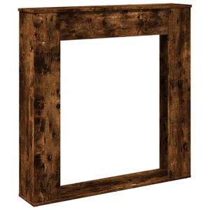 vidaXL Okvir za kamin dimljeni hrast 100x20x100 cm inženirski les