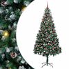 vidaXL Umestno božično drevo Zelena 210 cm PVC, jeklo in plastika
