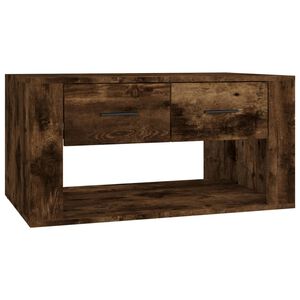 vidaXL Klubska mizica dimljeni hrast 80x50x40 cm inženirski les